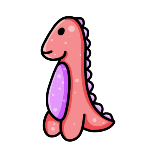 Pink Dino Sticker