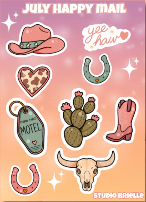 Cowgirl Sticker Sheet